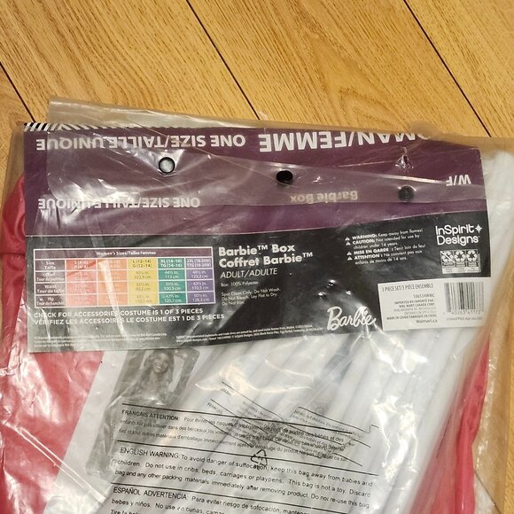 FUN BARBIE BOX Halloween Costume BNIP One Size Adult Costume - Picture 3 of 4